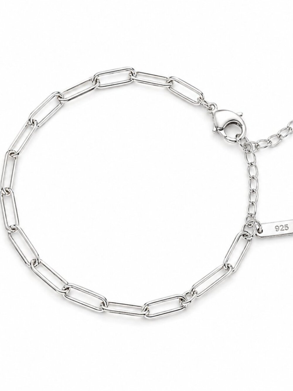 VINCERO 925 Silver Paperclip Womens Bracelet NWOT